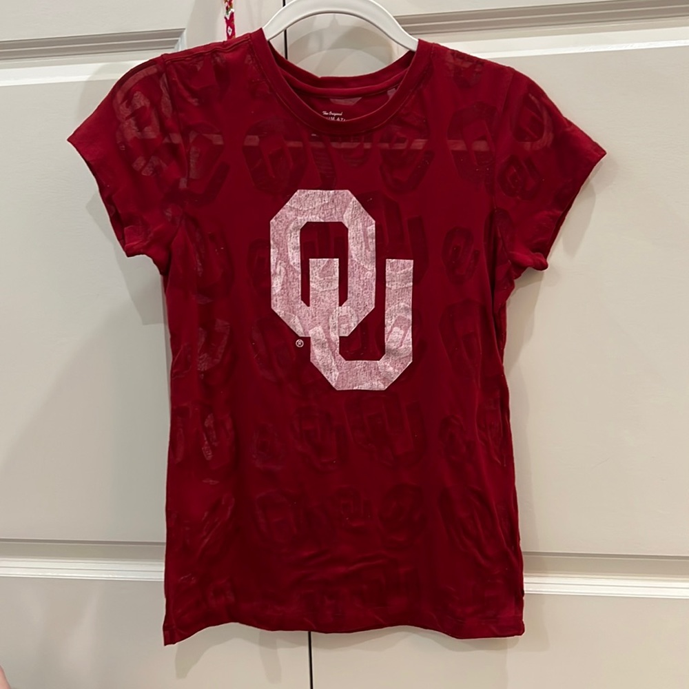 OU ladies burn-out t-shirt